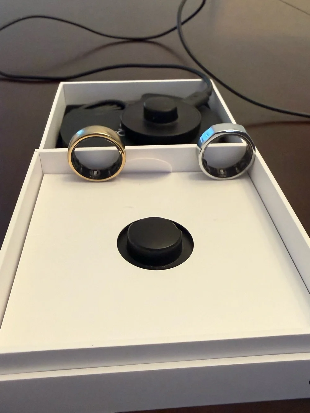 Oura Ring Bundle – 2 Rings + Chargers Included with Silver and Gold Rings